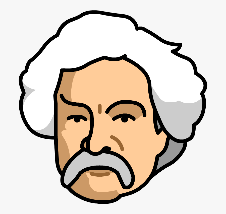 Cartoon Mark Twain Drawing, Transparent Clipart