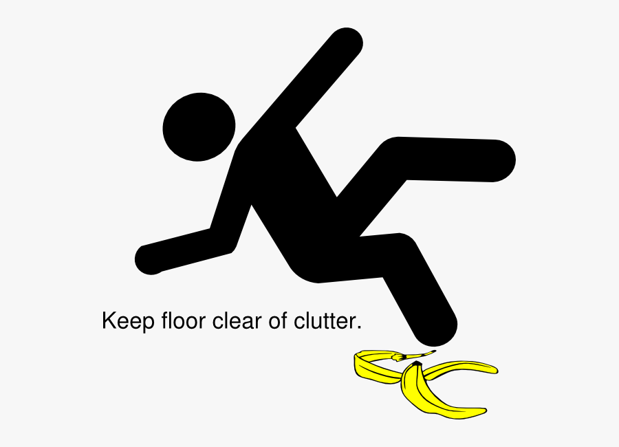 Slip Man Black Svg Clip Arts - Slip On Banana Peel Clipart, Transparent Clipart