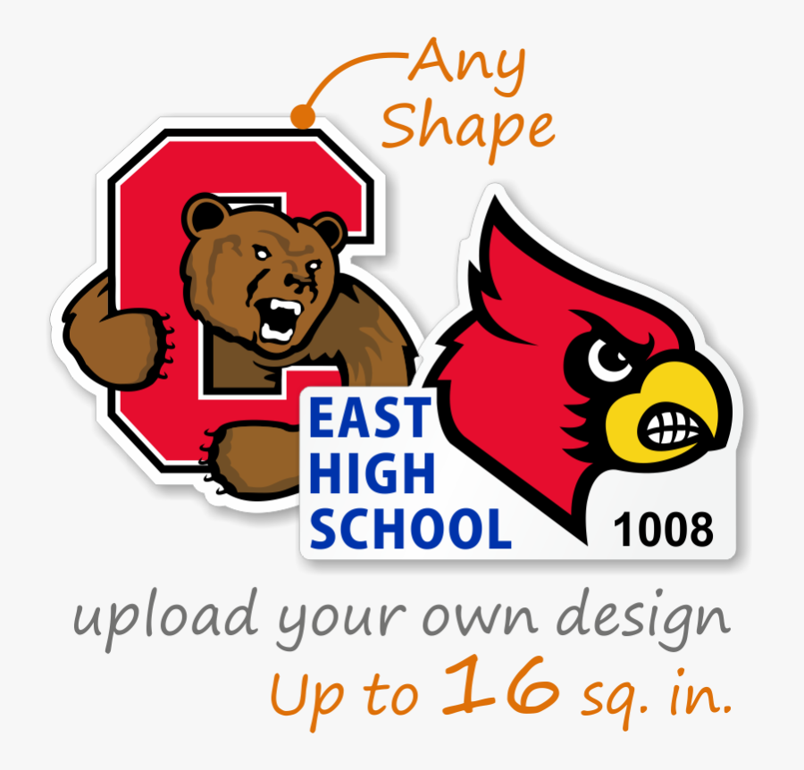 Custom Shape Window Decal - Louisville Cardinals Png, Transparent Clipart