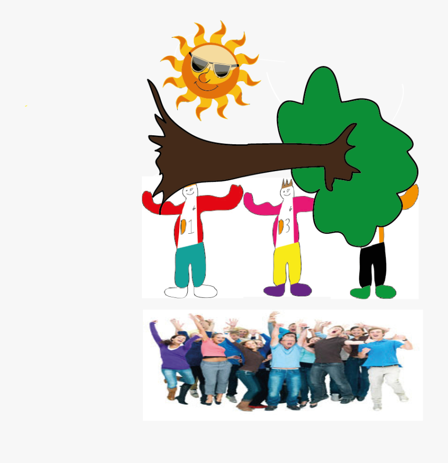 In This Scene It Shows The Denchies Helping The Unfortunate - Summer Sun Clip Art, Transparent Clipart