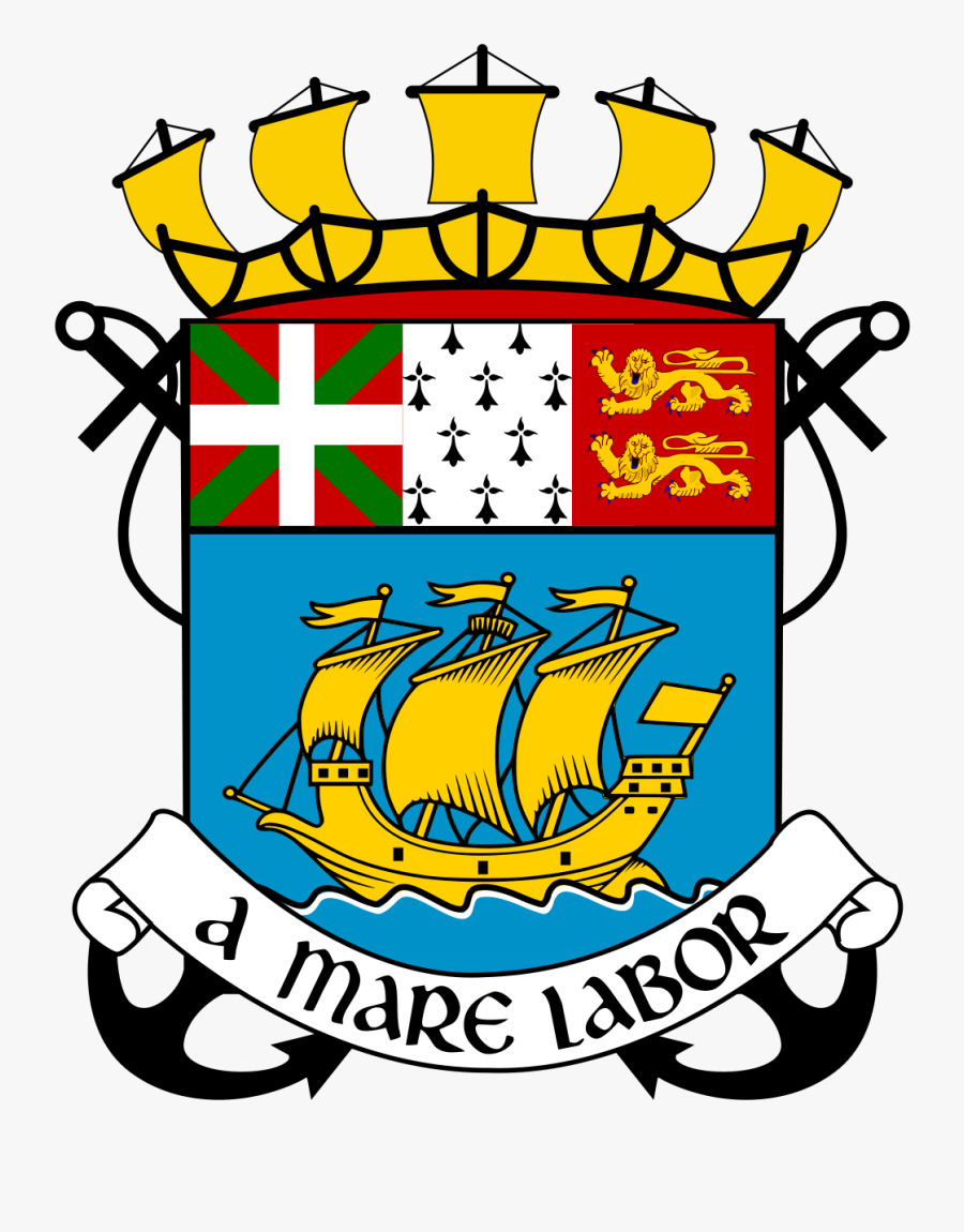 Clip Art Eccentric Bliss Unofficial - Saint Pierre And Miquelon Coat Of Arms, Transparent Clipart