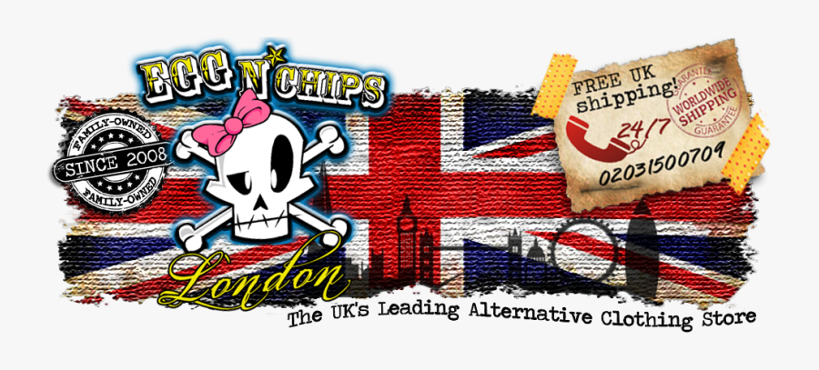 Rockabilly Clothing ~ Egg N Chips - Poster, Transparent Clipart