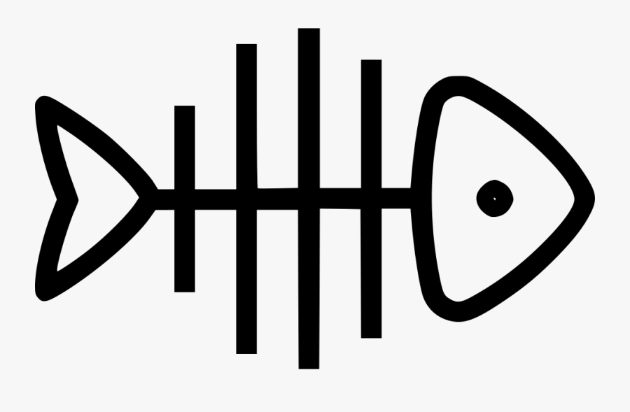 Transparent Fish Bone Png - Fishbone Icon Png, Transparent Clipart