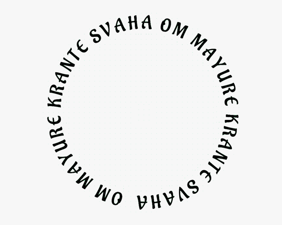 Banner Library Library Mahamayuri Mantra In A - Circle, Transparent Clipart