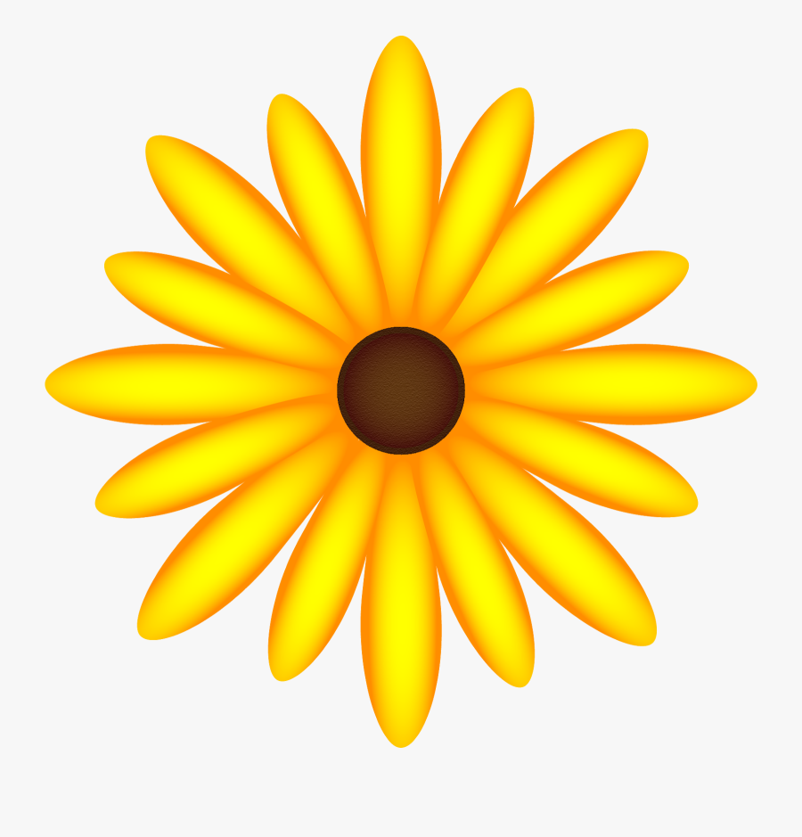 Draw A Sunflower Flower Cartoon, Transparent Clipart