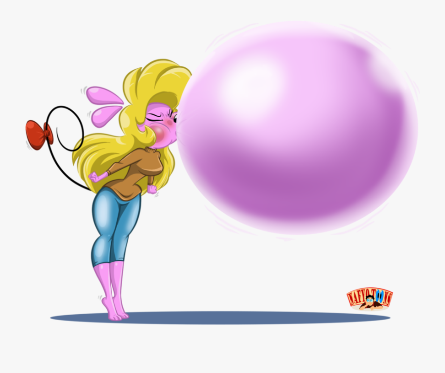 Women Blowing Gum Bing - Deviantart Bubble Gum Contest, Transparent Clipart
