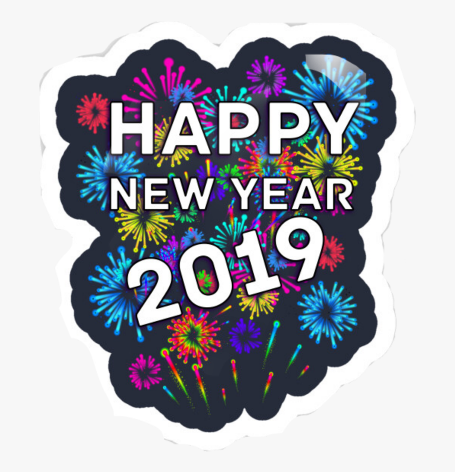 #happynewyear2018 - Happy New Year 2019 Sticker Download, Transparent Clipart