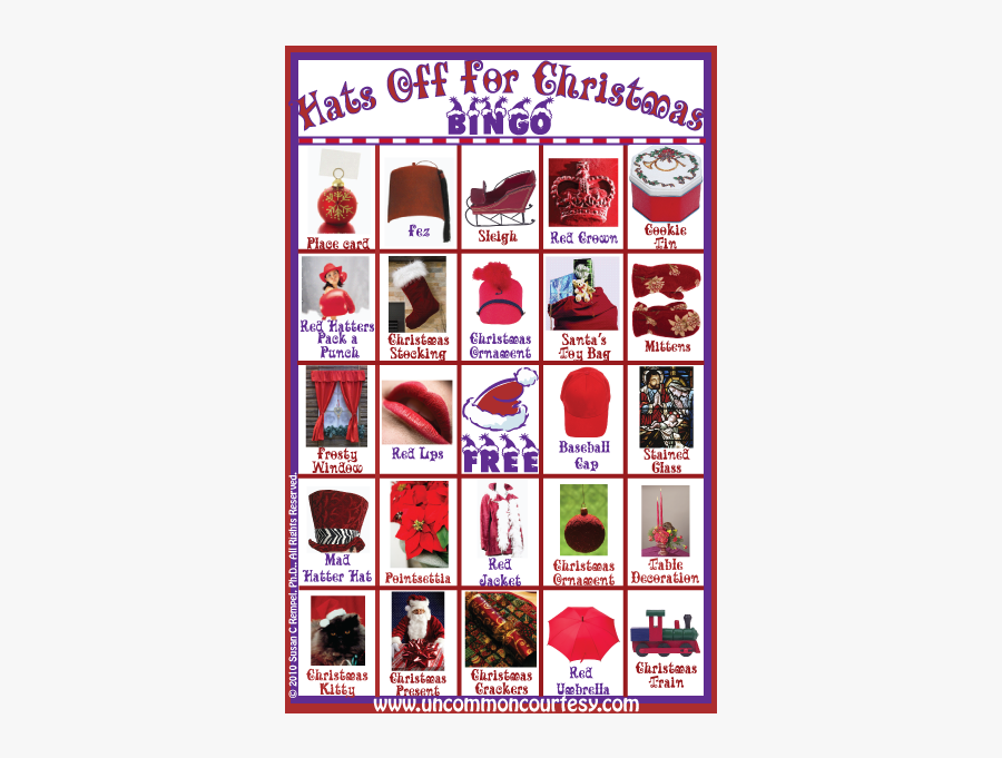 Christmas Bingo, Transparent Clipart