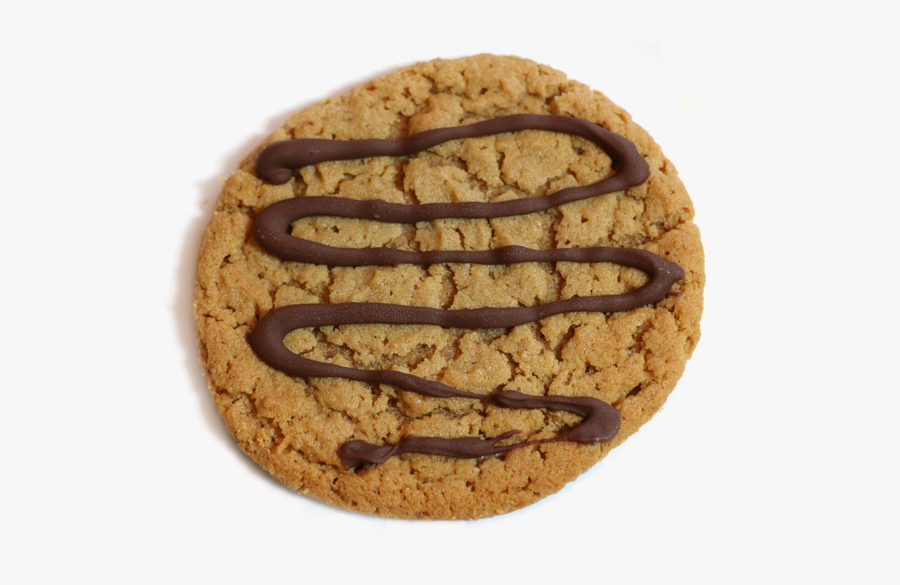 Homemade Chocolate Drizzle Cookie - Peanut Butter Cookie, Transparent Clipart
