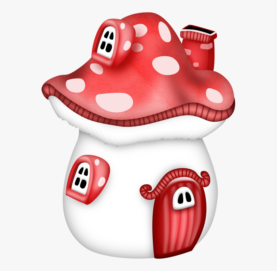 Drawing A Mushroom House And Cartoon, Transparent Clipart