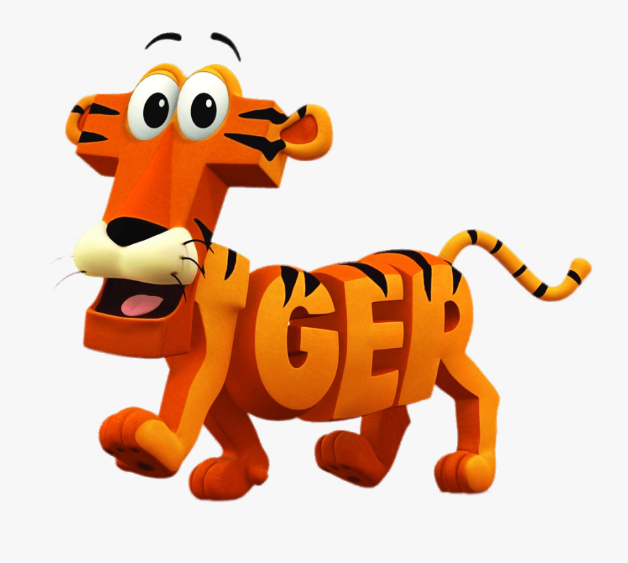 Word World Tiger, Transparent Clipart