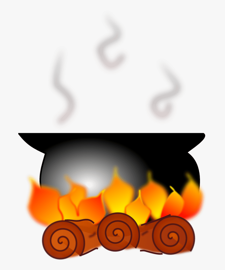 Paleo Bone Stayfit Yung Homemade - Cartoon Cauldron On Fire, Transparent Clipart
