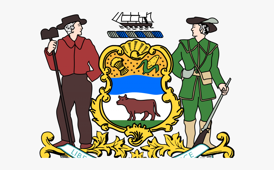 Pilot Clipart Relative - Delaware State Seal, Transparent Clipart