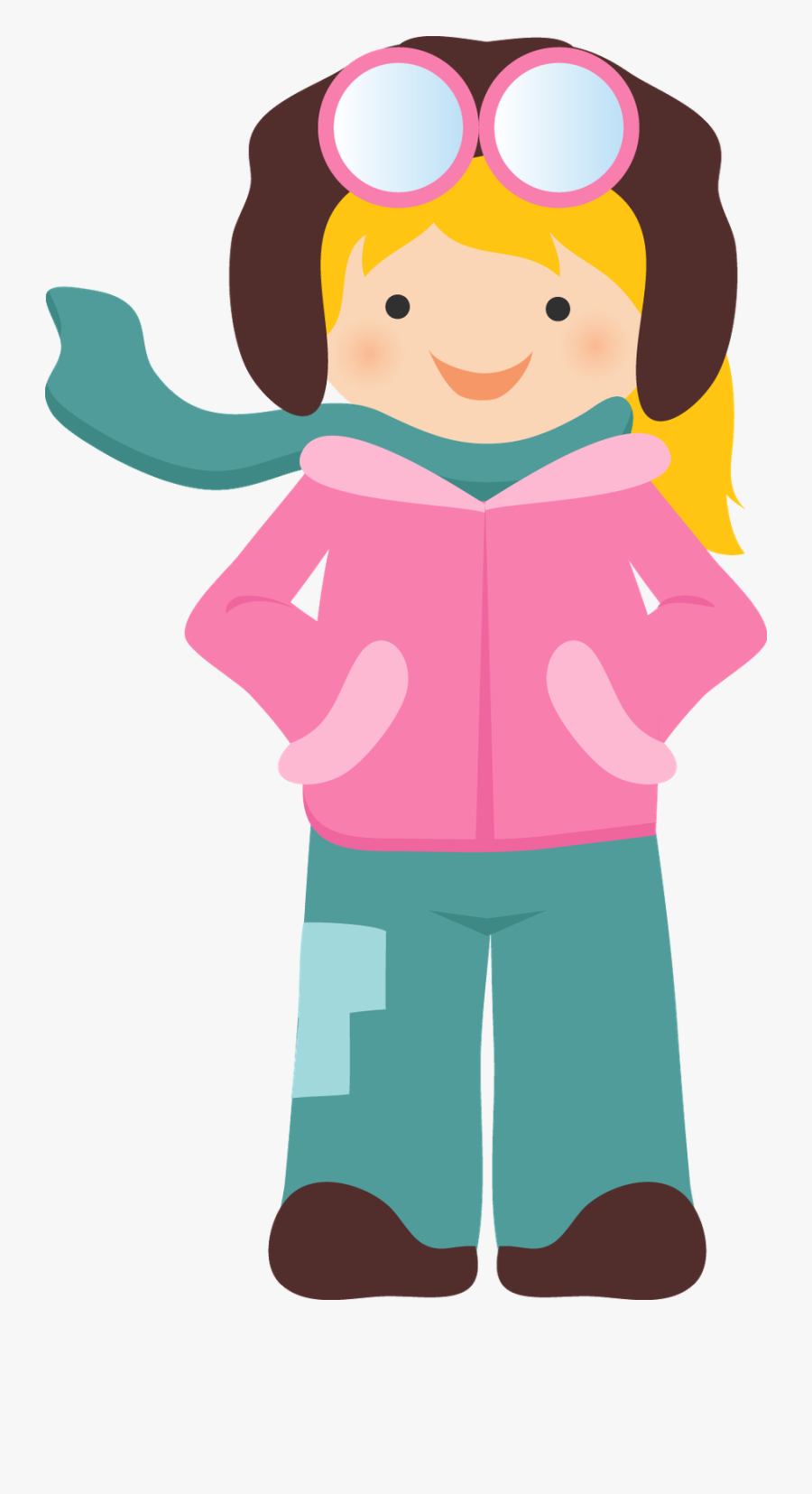 Aviador Menina Png, Transparent Clipart