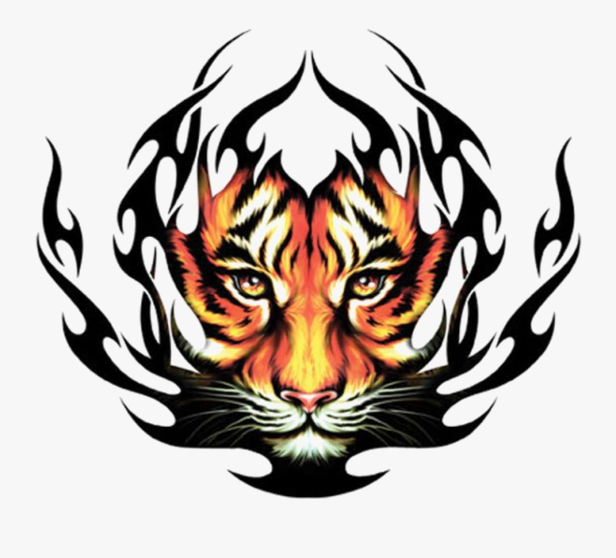Obscenity - Clipart - Tiger Tribal Tattoo, Transparent Clipart