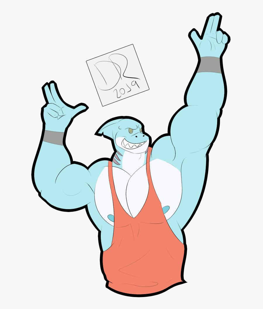 Ych - Flexing Beef - Cartoon, Transparent Clipart