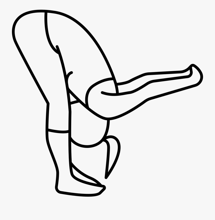 Woman Flexing Waist To Feet - Icon, Transparent Clipart