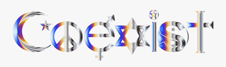 Clipart - Re Coexist Clip Art, Transparent Clipart