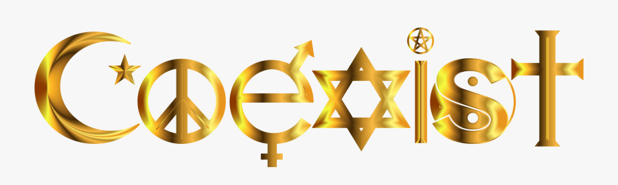 Clipart - Gold Coexist Symbol No Background, Transparent Clipart