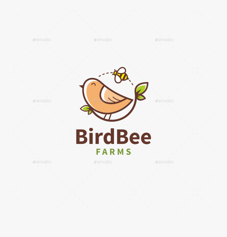 Bird Bee Logo, Transparent Clipart