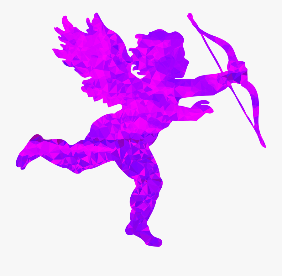 Transparent Cupid Arrow Png - Silhouette Angel Png Vector, Transparent Clipart