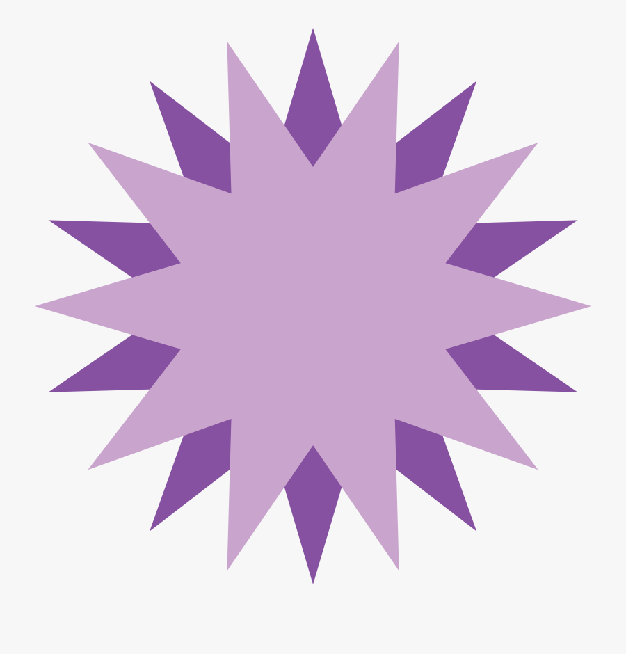 Purple Star Clip Art - Geometrical Design, Transparent Clipart