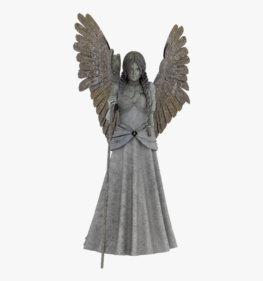 Statue Weeping Angel Sculpture - Statue With Transparent Background, Transparent Clipart