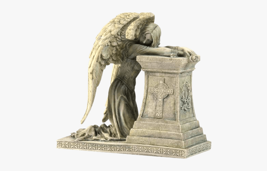 Angel Of Grief Statue Weeping Angel Figurine - Estatuas De Cementerios Famosos, Transparent Clipart