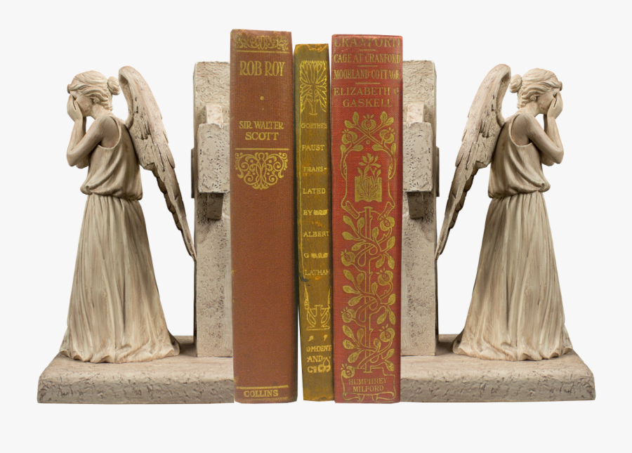 Weeping Angel Bookends By Ikon Collectables - Doctor Who Weeping Angels Bookends, Transparent Clipart