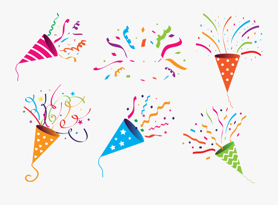 Party Popper Vector Graphics Clip Art Birthday - Transparent Background Party Popper, Transparent Clipart