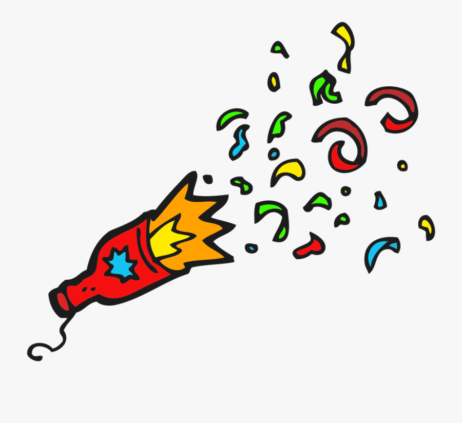 Transparent Red Tape Png - Animated Confetti Popper Gif, Transparent Clipart