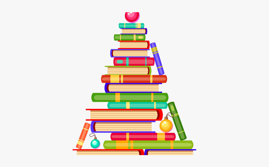 Christmas Tree Books Clipart, Transparent Clipart