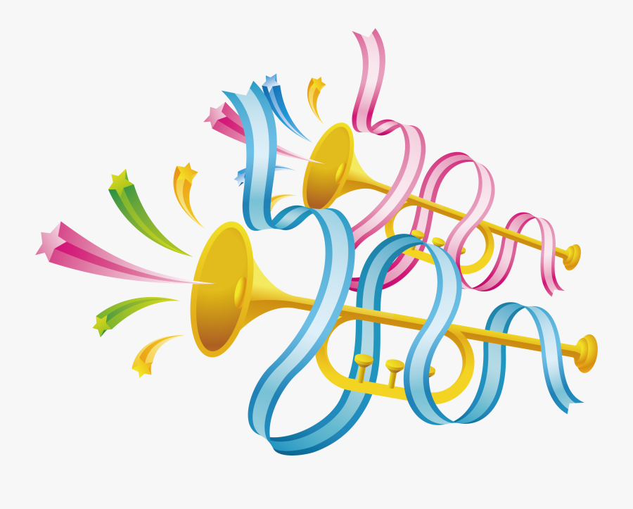 Birthday Horn Png - Terompet Ulang Tahun Png, Transparent Clipart