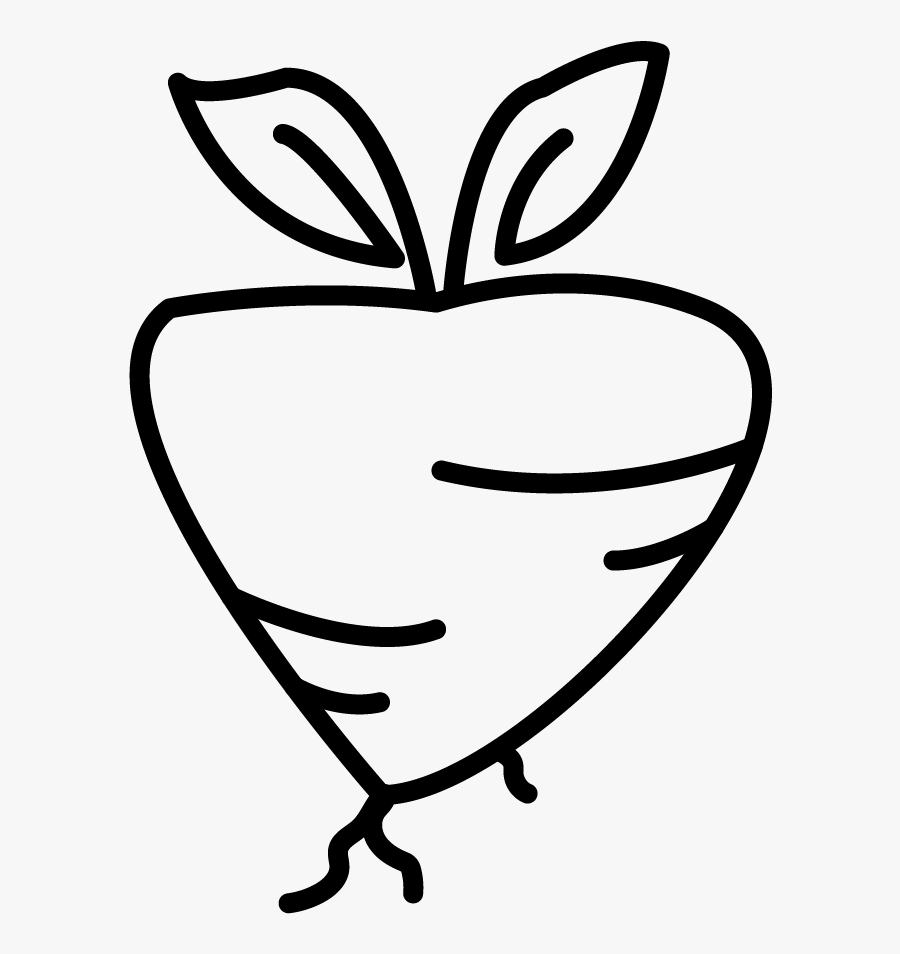 Sugar Beets - Line Art, Transparent Clipart