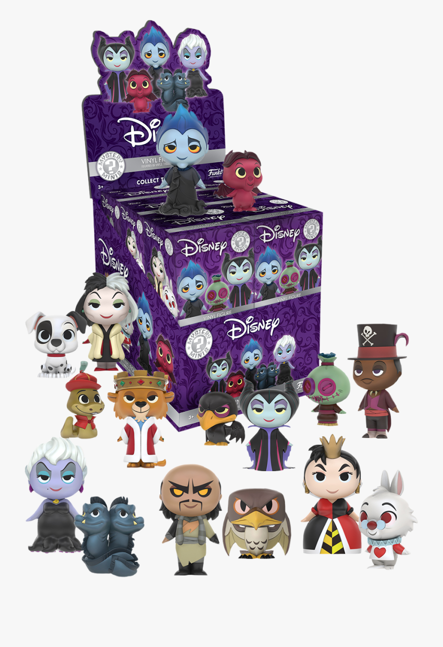 Villains Mystery Mini Blind Box Display - Funko Mystery Mini Disney Villains, Transparent Clipart