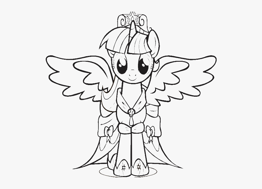 My Little Pony Coloring Pages Princess Twilight Sparkle - My Little Pony Princess Twilight Sparkle Coloring Pages, Transparent Clipart
