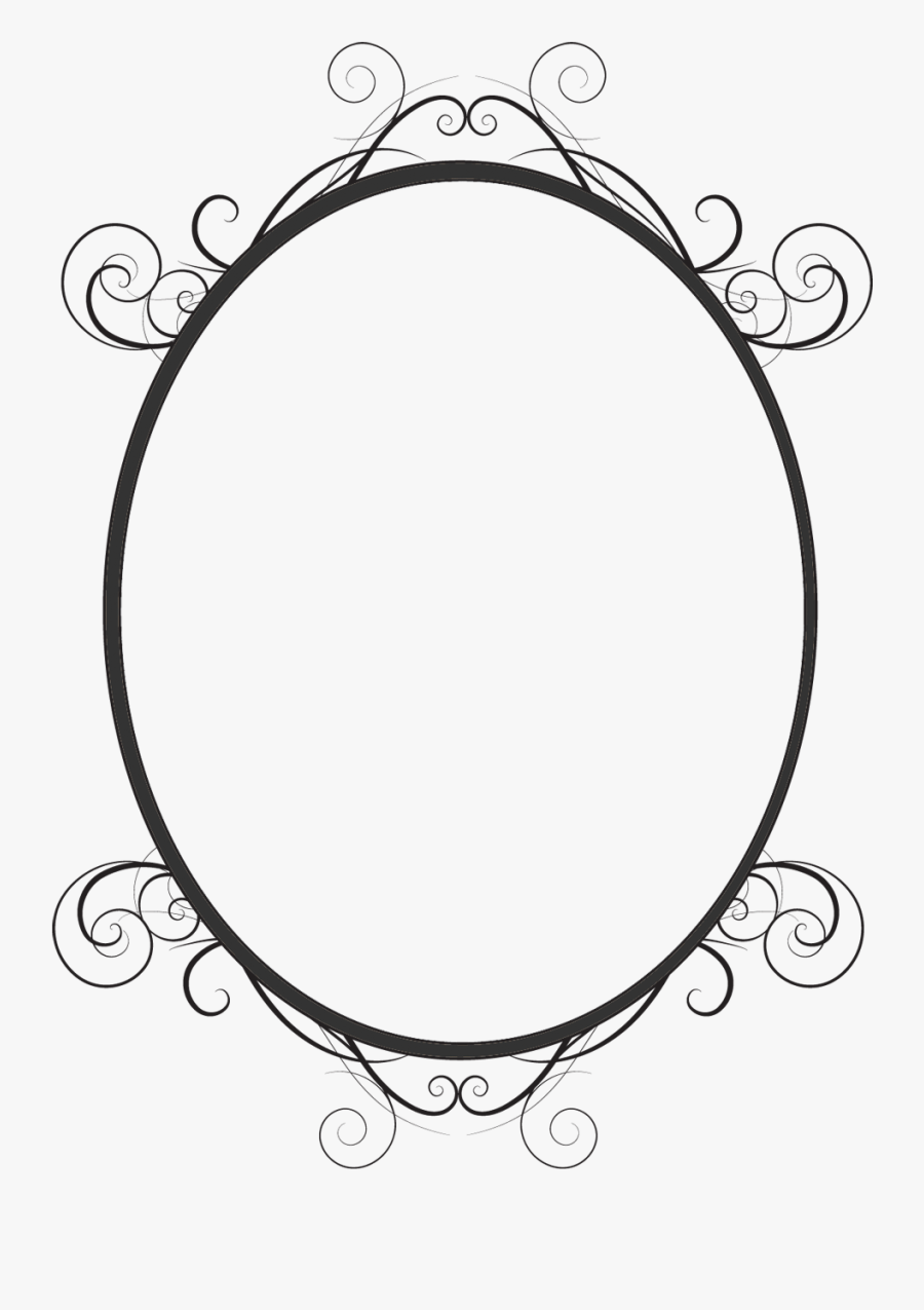 Black Oval Frame Png, Transparent Clipart