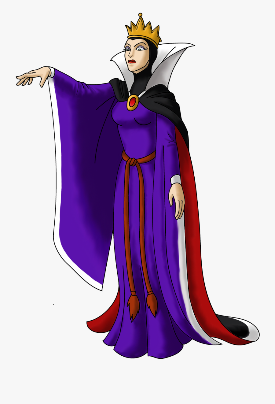 Queen Clipart Snow White Witch - Queen In Snow White Cartoon, Transparent Clipart