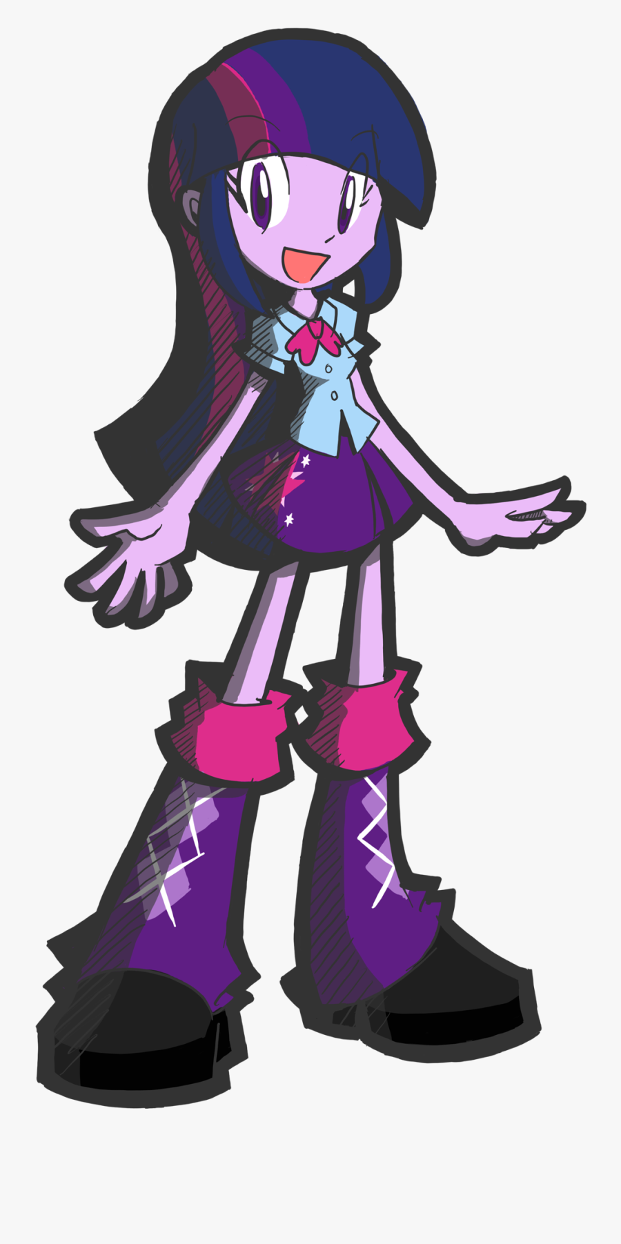 Twilight Sparkle Rarity Footwear Purple Fictional Character - Twilight Sparkle My Little Pony Equestria Girls, Transparent Clipart