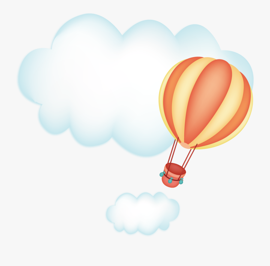 Cloud Sky Hot Air Balloon - Balloon, Transparent Clipart