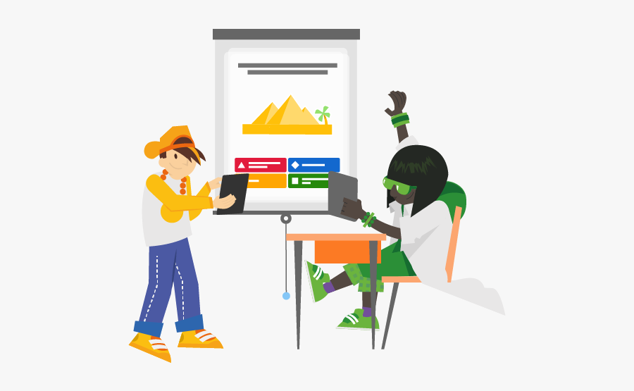 Students Creating Kahoots, Transparent Clipart