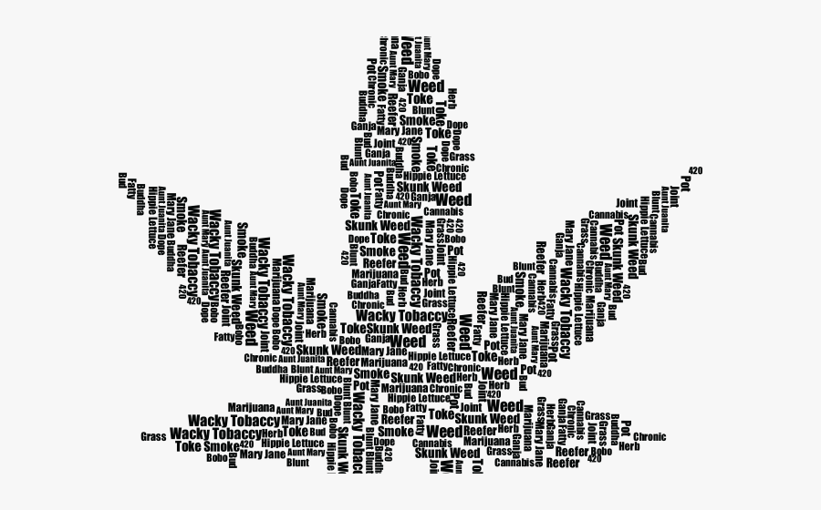 Transparent Joint Clipart - Black And White Cannabis Art, Transparent Clipart