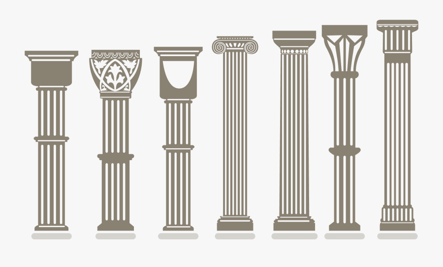 Vector Stock Pillars Vector Arch - Column, Transparent Clipart
