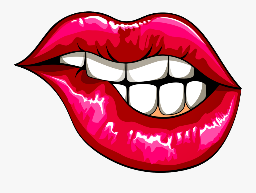 Lip Bite Avatar, Transparent Clipart