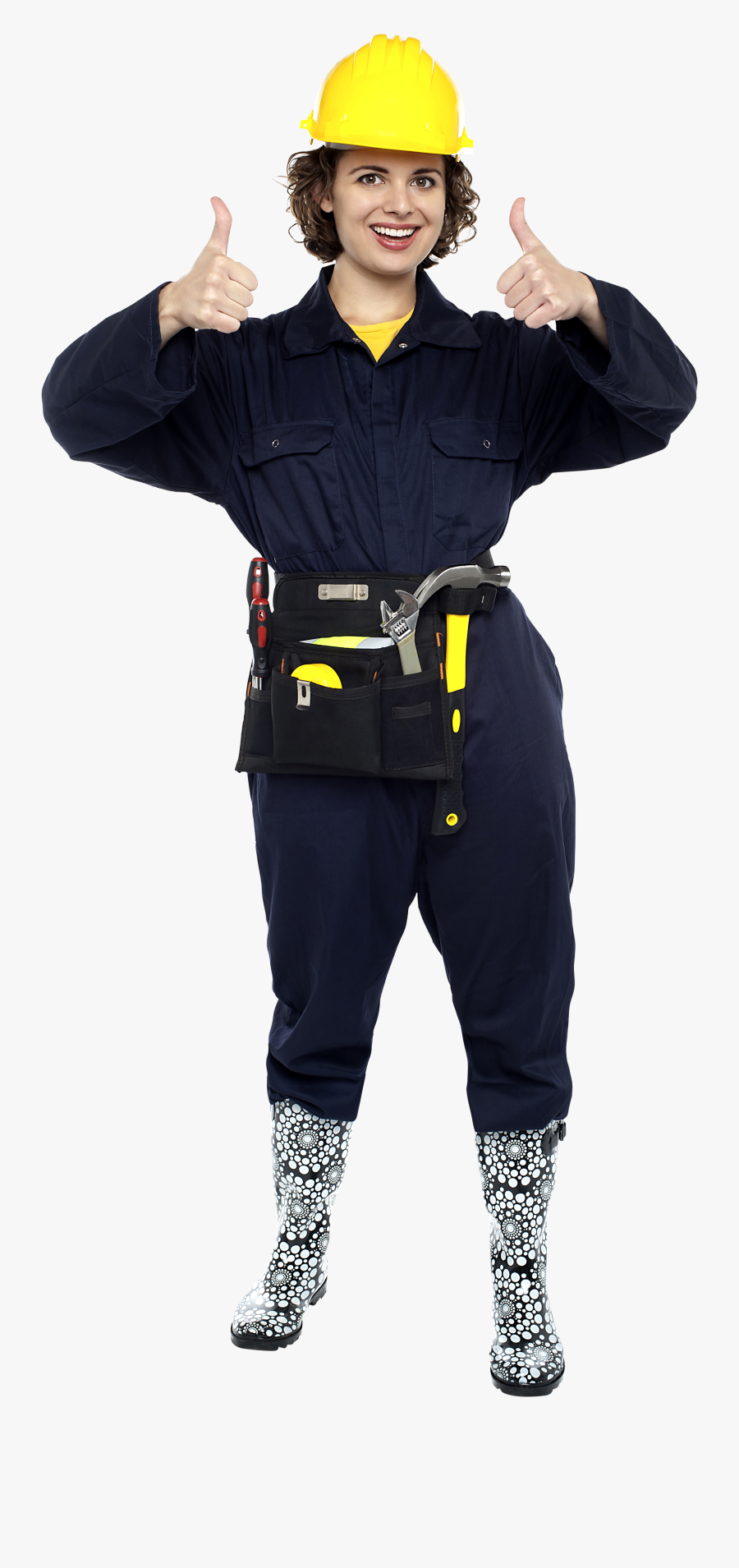 Woman Construction Worker Png, Transparent Clipart