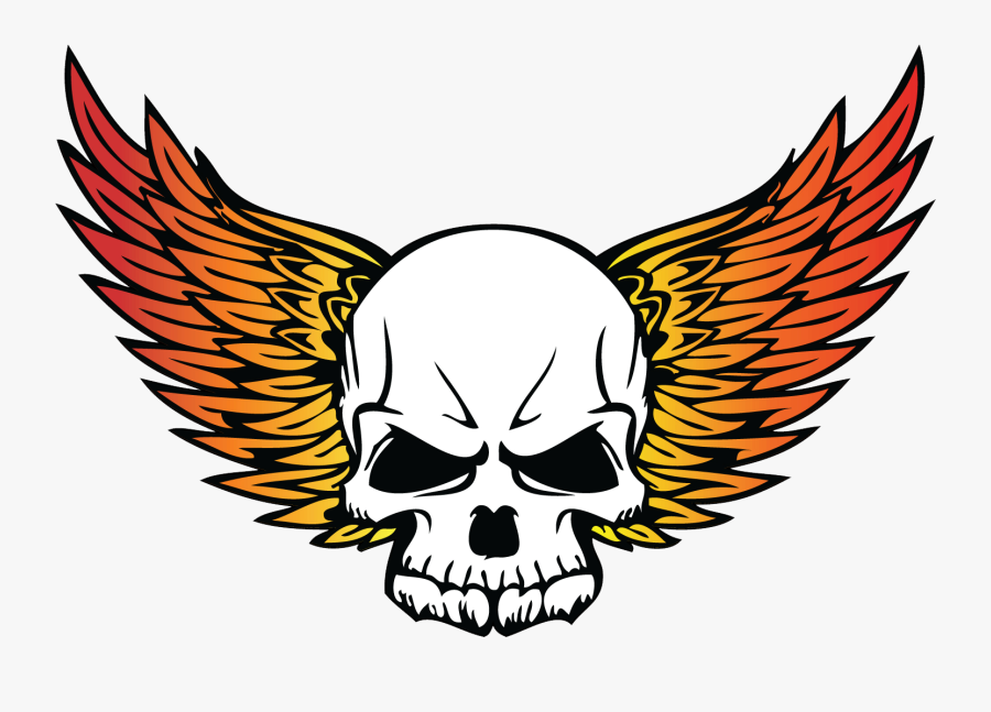 Transparent Flaming Skull Clipart - Tattoo For Men In Paper, Transparent Clipart