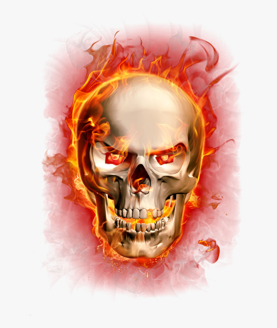 Flame Fire Combustion - Fire Skull Png, Transparent Clipart