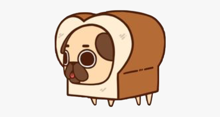 #pug #bread #google #puglife #pug #sabdwhich #freetoedit - Bread Pug, Transparent Clipart