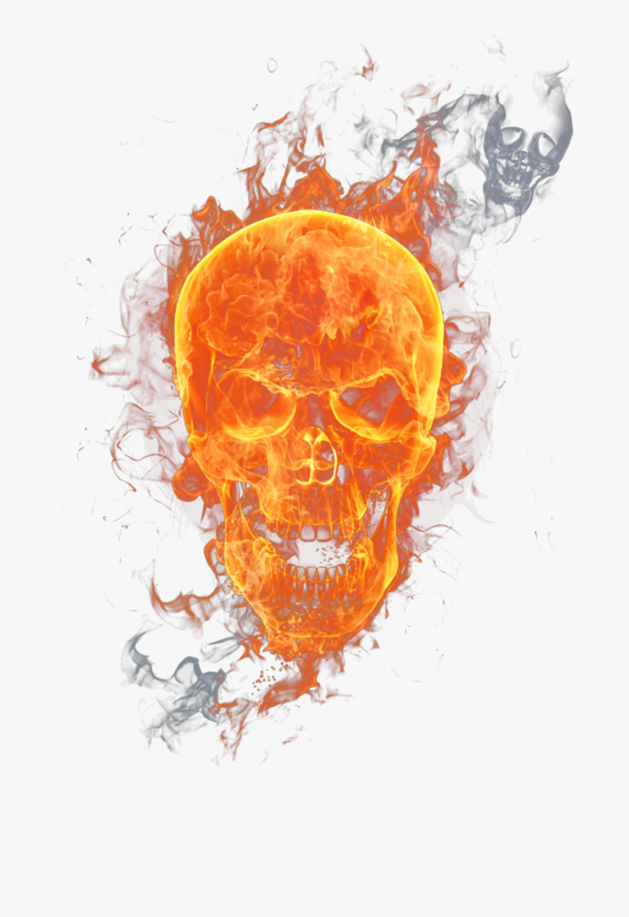 Skull Fire Clipart Skull Flame Combustion - Skull Flame Png, Transparent Clipart