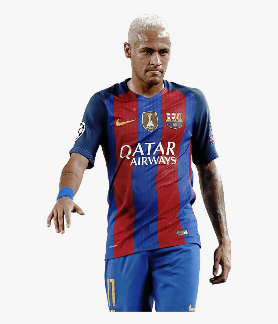 Neymar Png Barcelone Uefa Blond Hair - Neymar Barcelona 2017 Png, Transparent Clipart